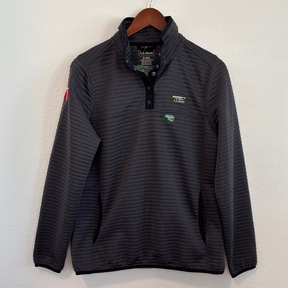 NWT L.L. Bean Alright Knit Pullover Alley Gray Women's Jacket S - Picture 2 of 14